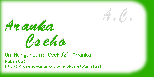 aranka cseho business card